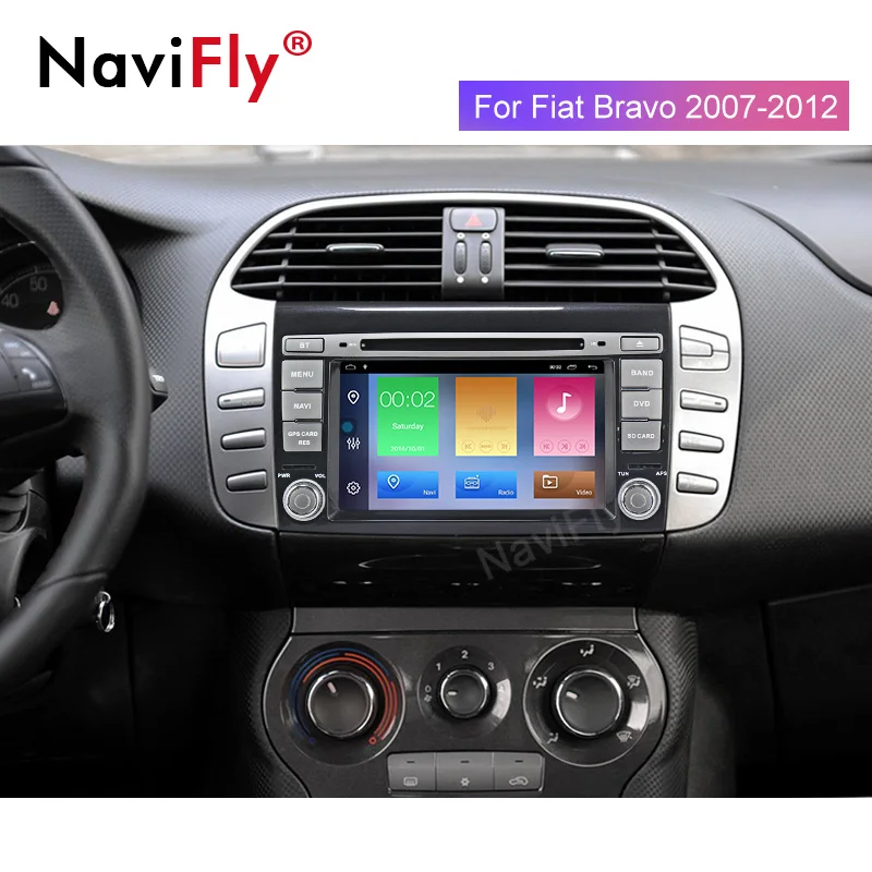 Excellent Free shipping! 2 din android 9.1 Car DVD Player Autoradio GPS Navigation For Fiat Bravo 2007 2008 2009 2010 2011 2012 Stereo GPS 1