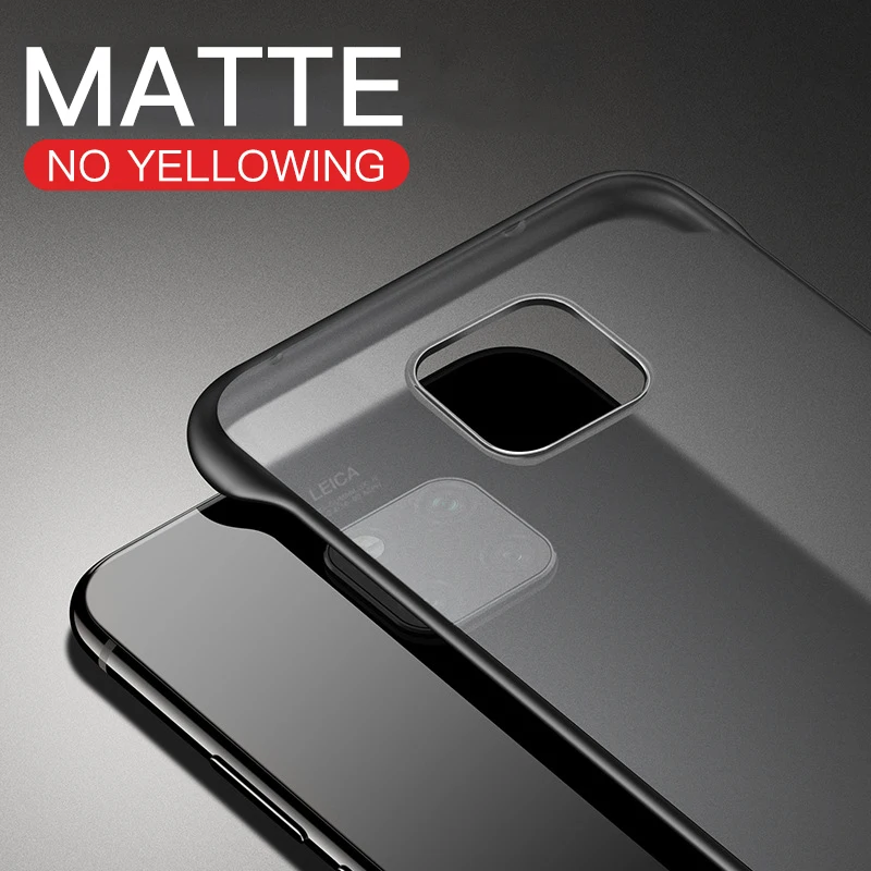 Тонкий Бескаркасный чехол для Huawei Mate 30 10 20X Honor 20 Pro 9X P30 P20 V20 View X жесткий матовый