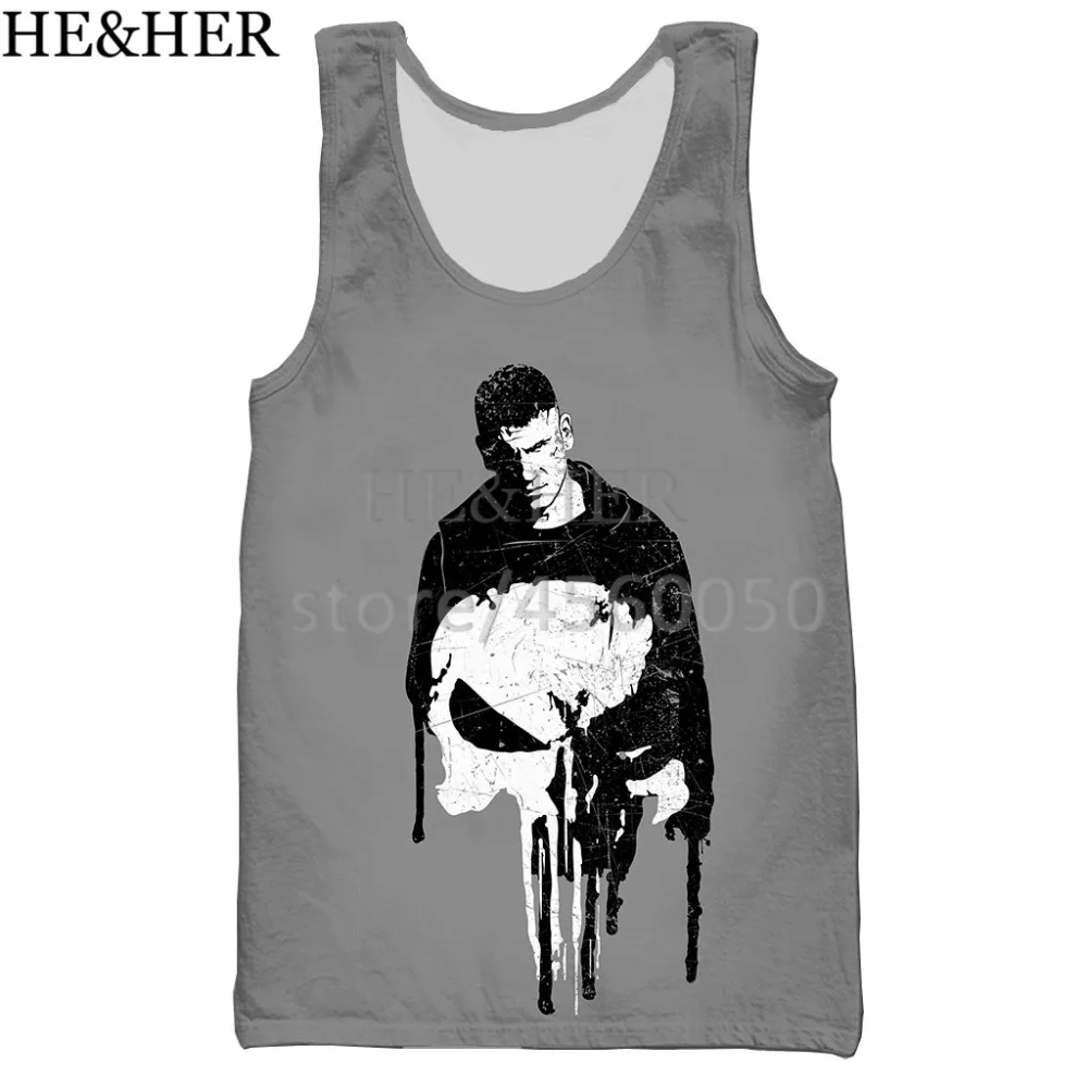 

Superman Rocksir Punisher skull 3D printed men tank top for men fashion cool summer tank top work out men women halter tank top