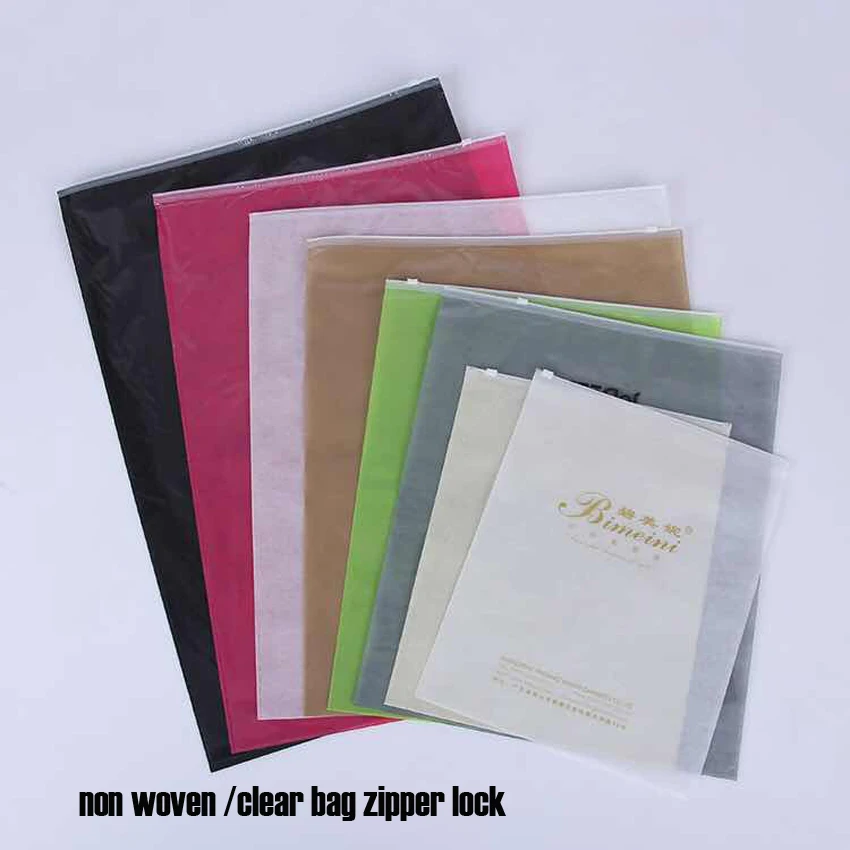 

50pcs/lot-15/20/30/45cm all sizes-6colors Non-woven reclosable ziplock gift garment clothes Packaging bags Travel storage take