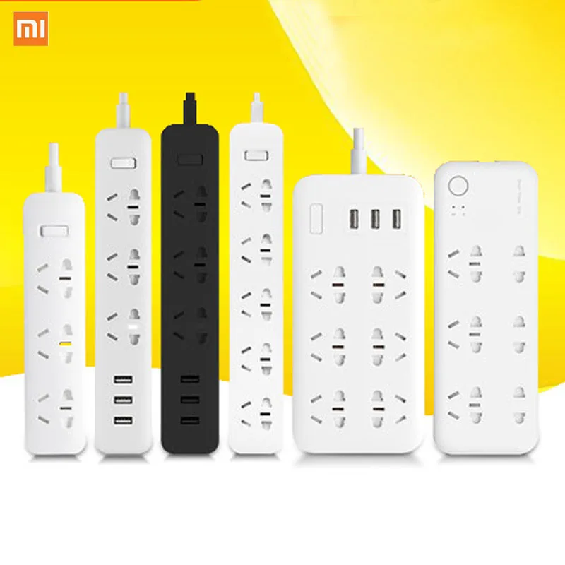 Skup Xiaomi inteligentne gniazdo WiFi wtyczka gospodarstwa domowego kabel przedłużający listwa zasilająca 3 5 6 8 otwór USB szybkie ładowanie 2500W 10A 250V
