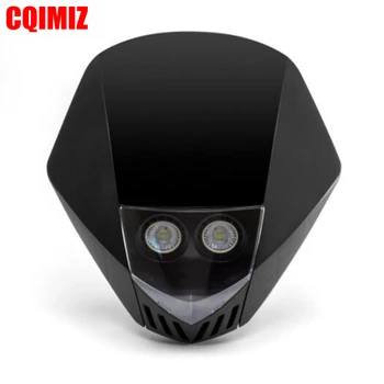 

Black Universal Motocross LED Headlight Mask Enduro Trail Dirt Bike Motorcycle Lamp For KTM CRF YZF WRF KXF KLX RMZ DRZ