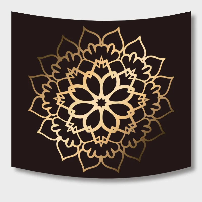 Bohemian Tapestry Indian Black Rose Gold Room Rug Wall Hanging Decoration Yoga Mat Boho Wedding Decor for Home and Garden  (11)