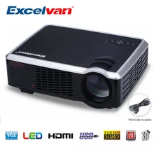 Excelvan светодиодный проектор 33 2600 люменов для дома и развлечений с поддержкой 1080P светодиодный HD Домашний кинотеатр с AV/VGA/HDMI/USB входом