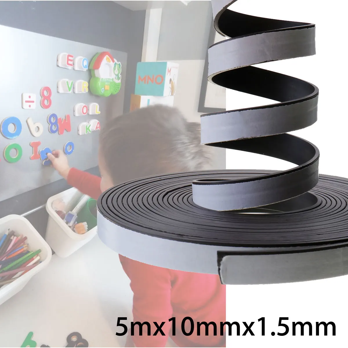 5M Self Adhesive Flexible Soft Rubber Magnetic Tape Magnet DIY Craft Strip Rolls 5M Self Adhesive Flexible Soft Rubber Magnetic Tape Magnet DIY Craft Strip Rolls