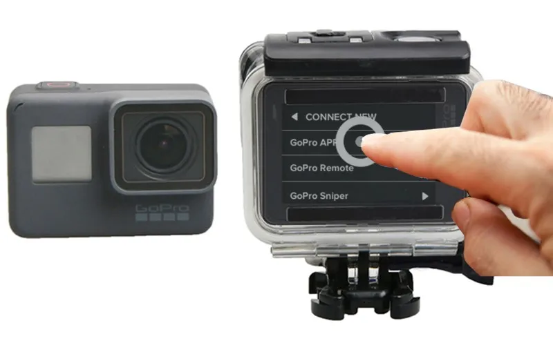 Go pro Аксессуары для сенсорного экрана Задняя панель для GoPro hero 5 6 7 водонепроницаемый корпус