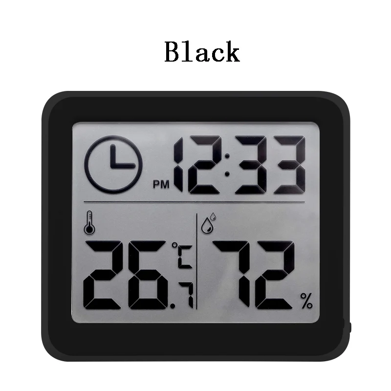 Black PANDUN ультра-тонкий Простой ЖК-цифровой термометр lcd гигрометр точный и прочный электронный экономия энергии температуры и Ху - Цвет: Black