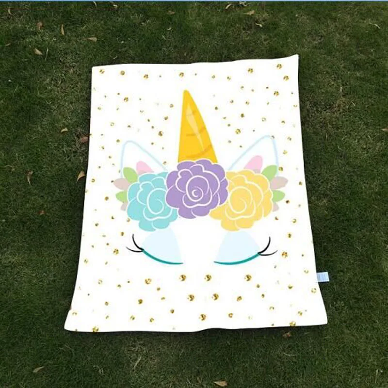 Unicorn Minky Blanket Wholesale Blanks Baby Blanket Wraps Shower Cover