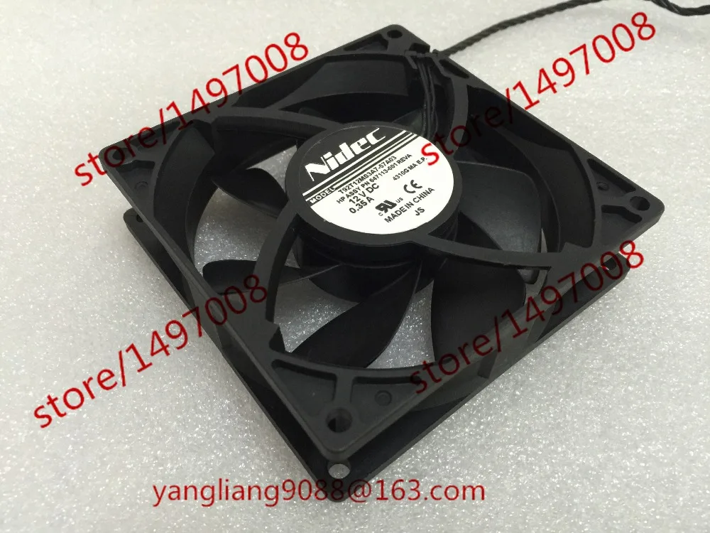 

Охлаждающий вентилятор для сервера Nidec T92T12MS3A7-57A03 647113-001 REVA 647113-001 REVA DC 12V 0.35A