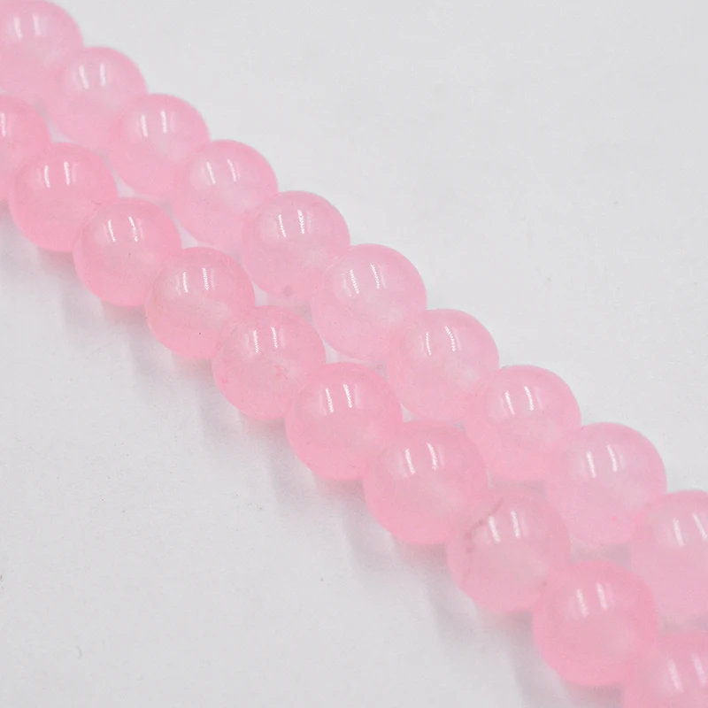 

Free Shipping Natural Stone Pink Jades Round Loose Beads 4 6 8 10 12 MM Pick Size for Jewelry Making Diy Bracelet Necklace