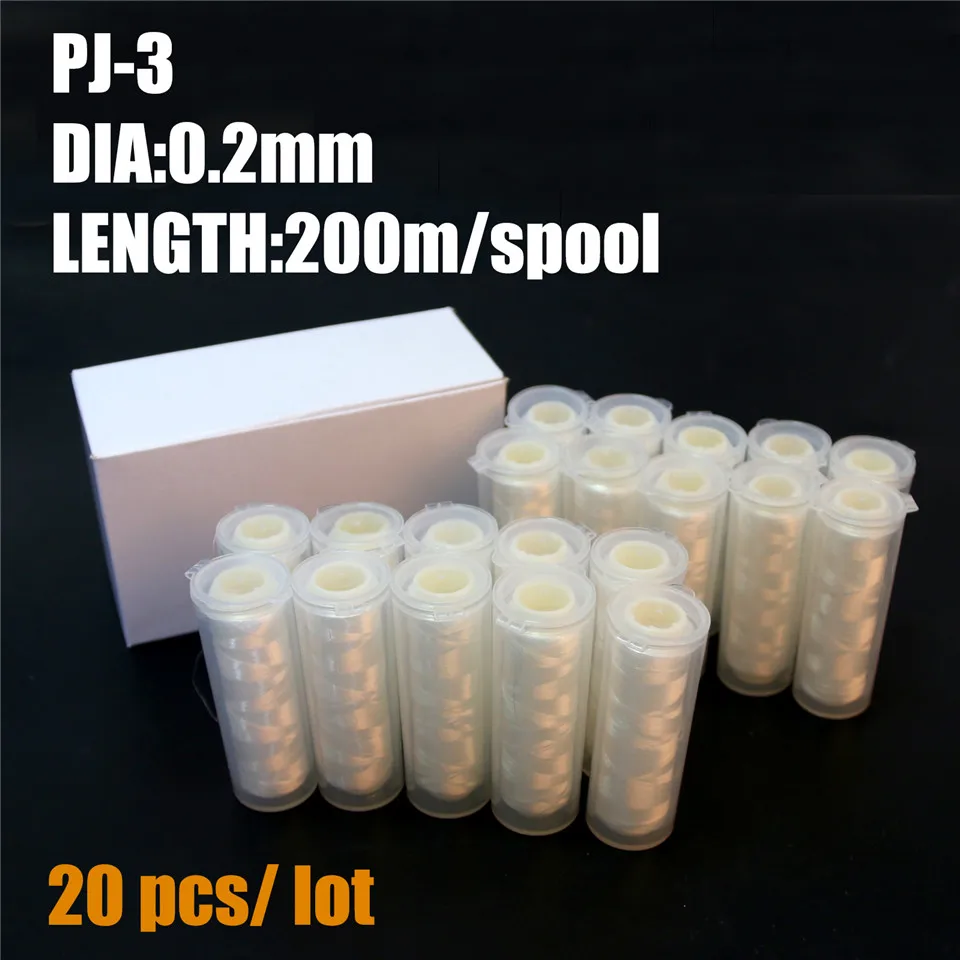 

Maximumcatch 20pcs 100/200m 0.2mm/0.25mm Strong Polyester Fishing Bait Elastic Thread Spool Invisible Fishing Line Bait
