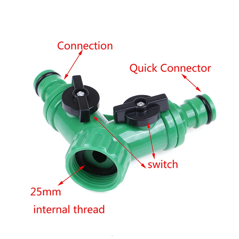 1 шт Y модульный соединитель Адаптер 2-способ клапан орошения сада закрывающийся капельная Оросительная лента быстроразъемные соединения