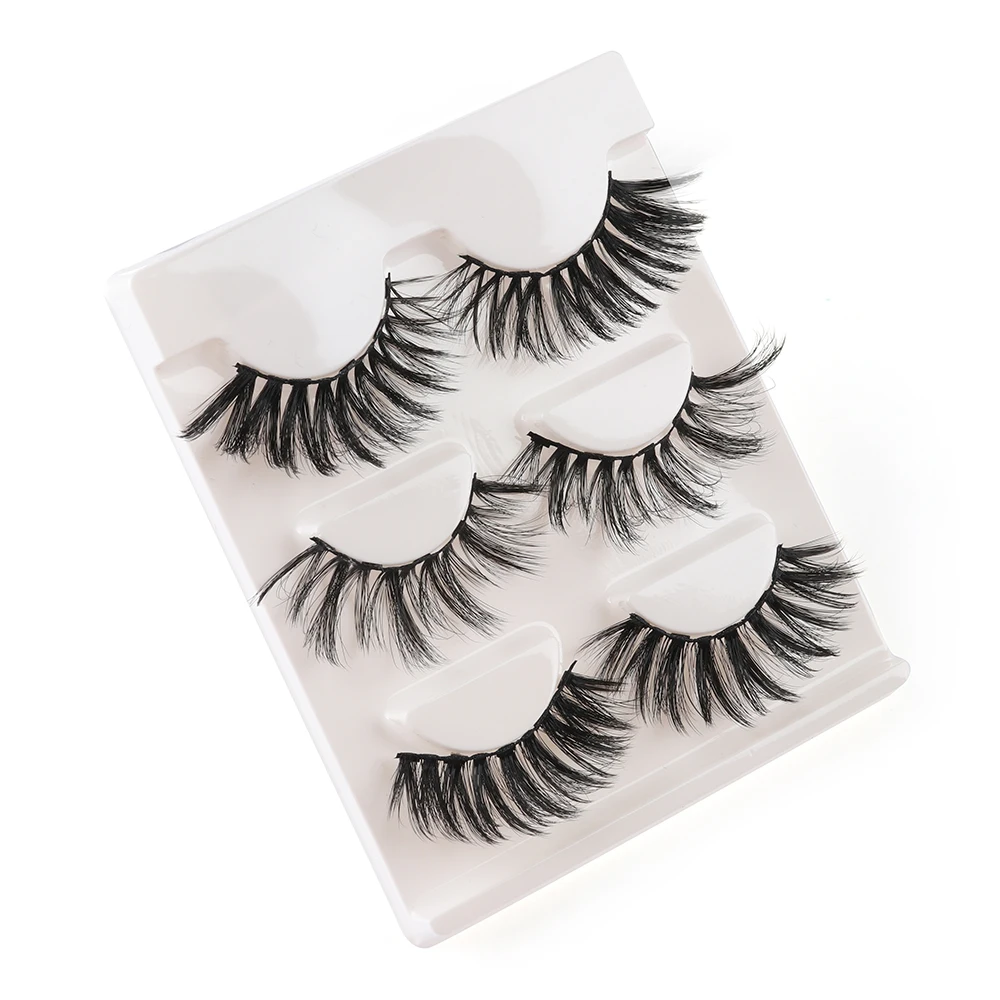 

3 Pairs Magnetic False Eyelashes 5 Magnet Fake Lashes for Magnetic Eyeliner Wispies Eyelashes Thick Eyelash Extension Tools