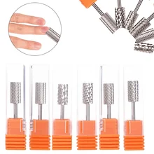 1 шт. Новое поступление карбид-вольфрамовый ногти сверло Мути-размер серебряный Маникюрный Инструмент для ногтей дрель для ногтей аксессуары пилка для ногтей