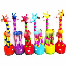 Животные стоящий подарок стоящая качалка дешевые детские Высококачественные Дети Жираф Танцующая игрушка детский сад детская игрушка