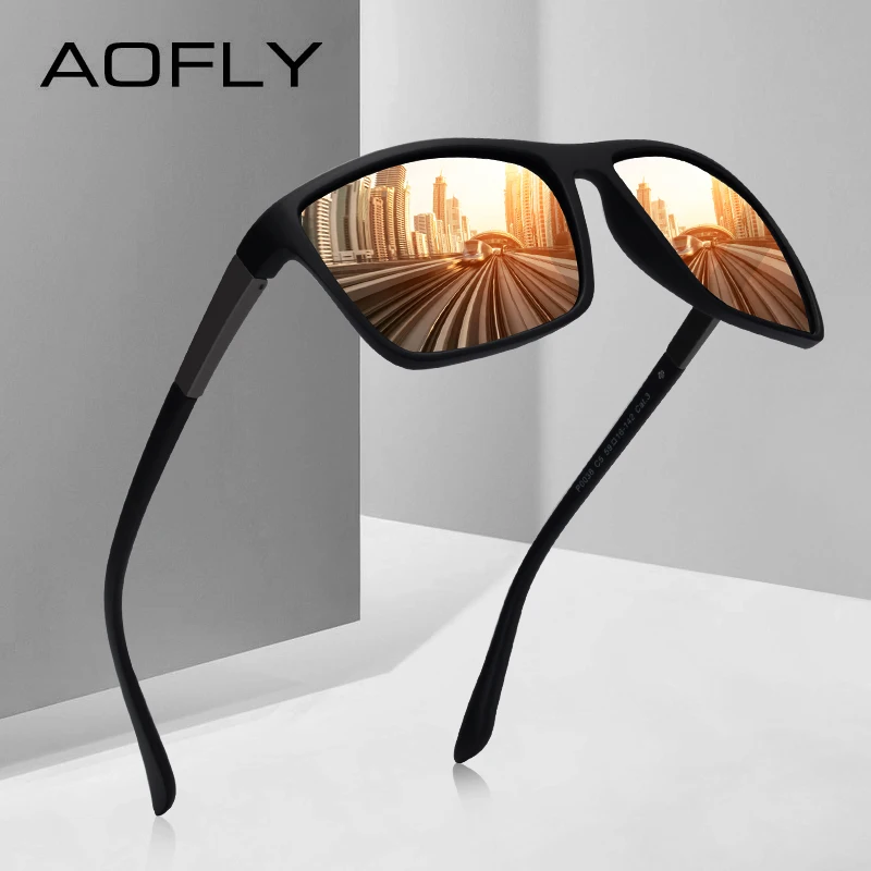Preise AOFLY MARKE DESIGN Sonnenbrille Männer Fahren Männlichen Polarisierte Sonnenbrille Vintage Quadratischen Rahmen Brillen Oculos Gafas UV400 AF8103