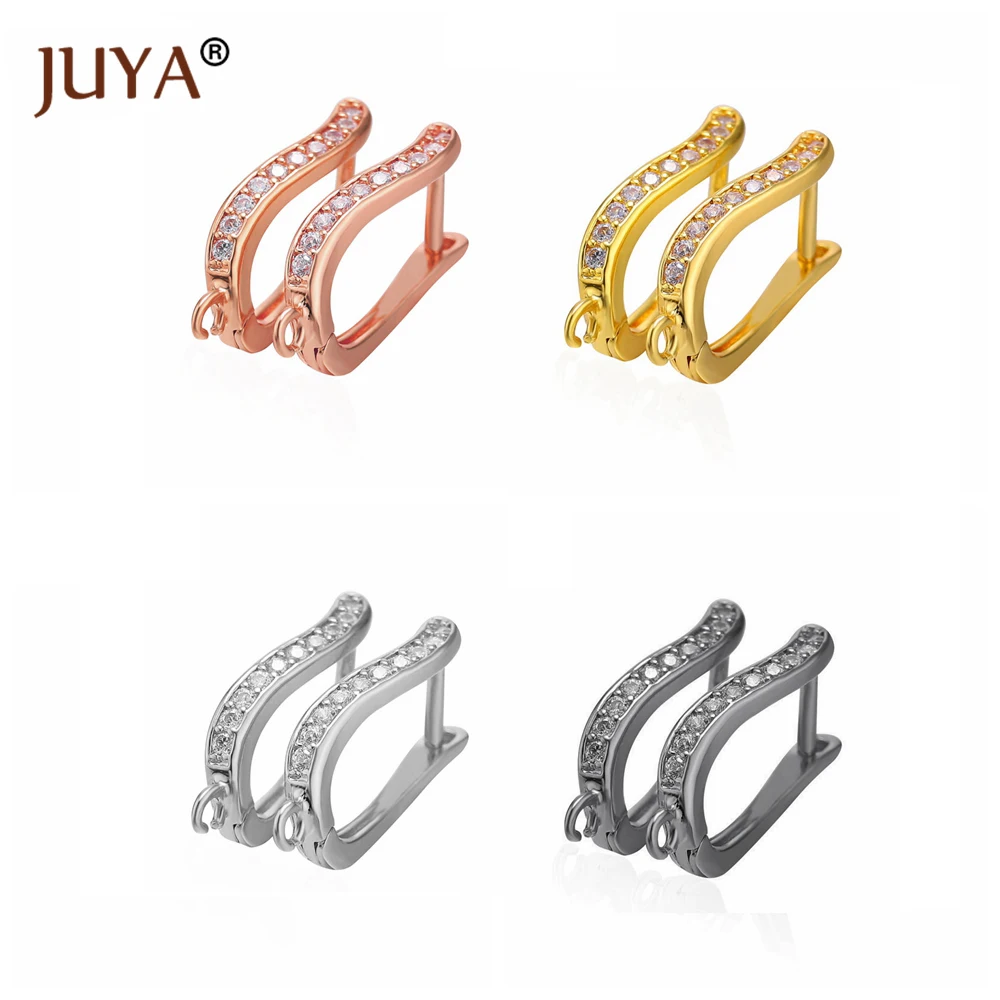 الإبداعية النمساوي الكريستال Leverback Earwire هوب القرط هوك النتائج DIY النساء صنع المجوهرات الأقراط المشابك السنانير