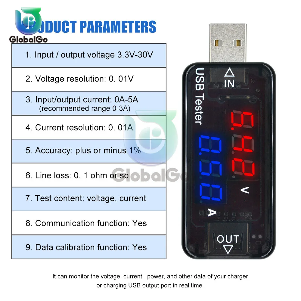 Электрическая мощность USB lcd Ток Напряжение Емкость Тестер DC USB Тестер измеритель напряжения тока цифровой амперметр Банк питания