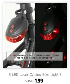 Best LED Waterproof Bike Bicycle Rear Helmet Red Flash Lights Safety Warning Lamp Cycling Caution Indicator Light 3 Modes Newest 5