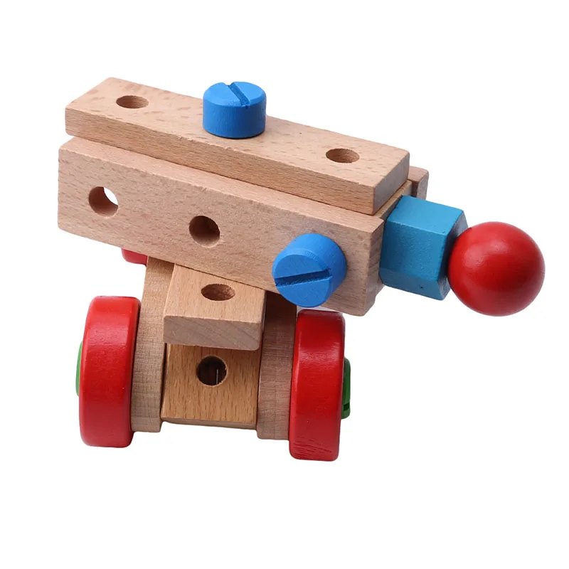 31 капсула деревянные развивающие игрушки гайка и винт сборка гайка строительные блоки автомобиль для детей разборка сменный