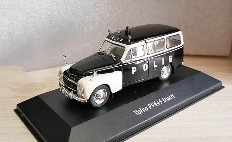 1/43 Volvo PV445 Duett POLIS Diecasts игрушечные машины сплав полиция металлический литье коллекционная машинка игрушки