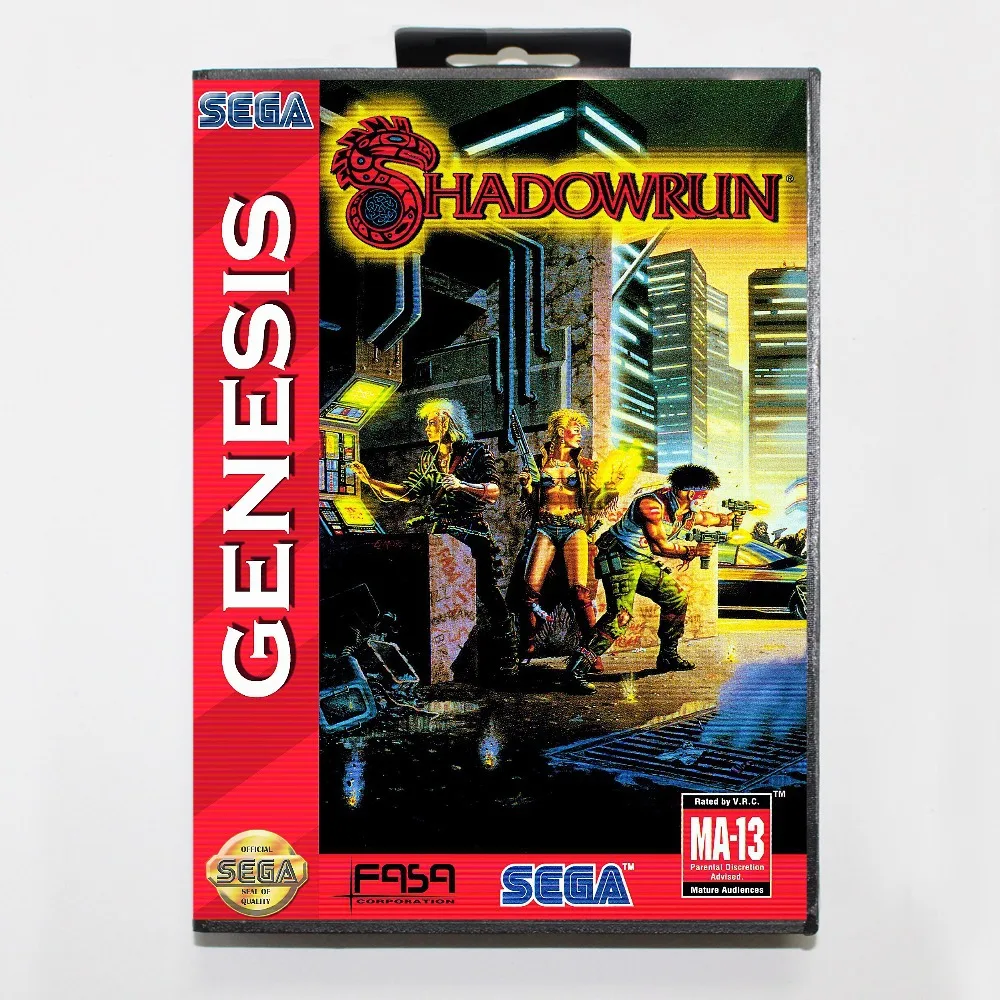 Shadowrun игровой картридж 16 бит MD игровая карта с розничной коробкой для sega Mega Drive для Genesis