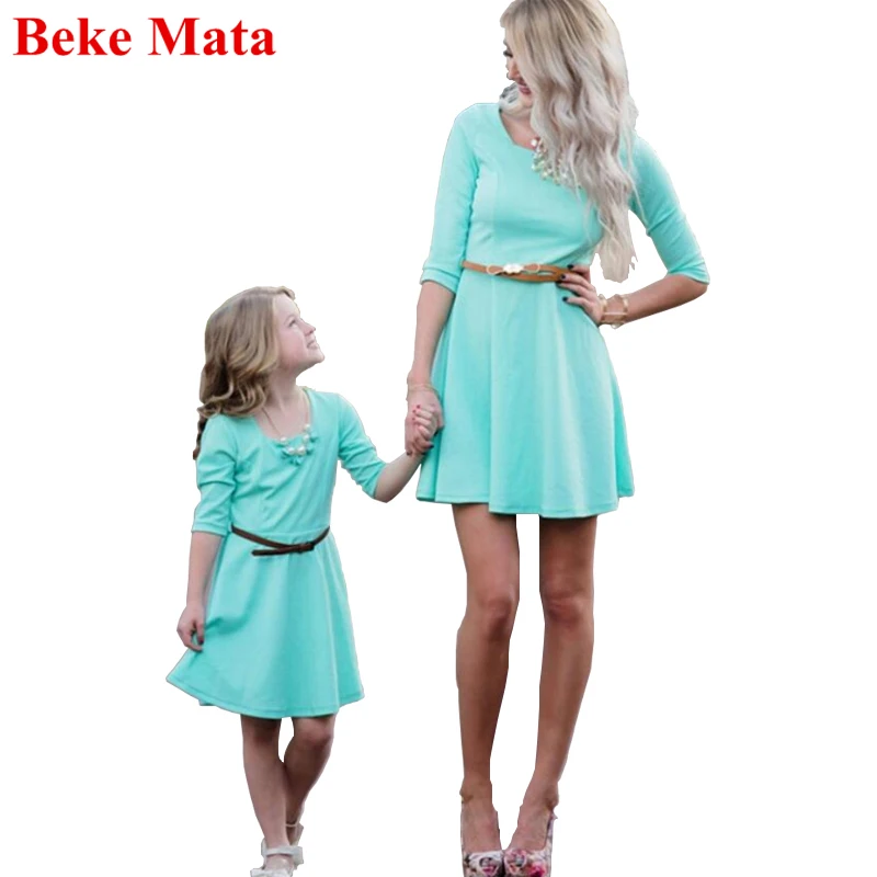 Beke Mata/платья для мамы и дочки лето 2019 повседневные одинаковые комплекты семьи