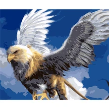 YIKEE декоративная картина маслом по номерам, картина по номерам Обрамленный Орел