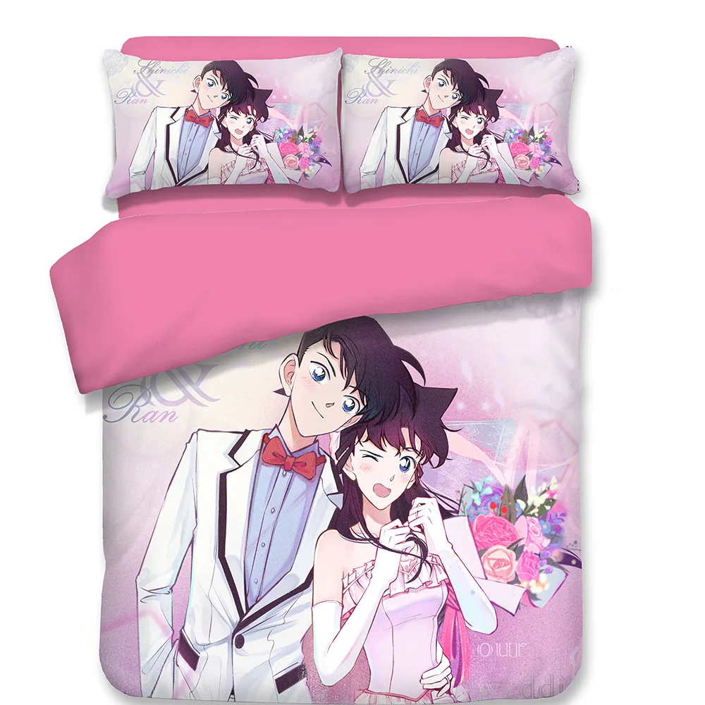  Detective Conan 3D Cartoon print bedding set Duvet Covers Case Closed comforter bedding sets bed li