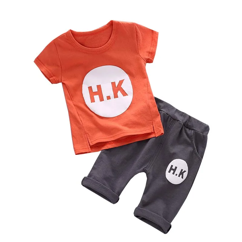 BibiCola Boys Summer Clothing Sets Kids Boys Tops T shirt+Pants Tracksuit Set Children Sport