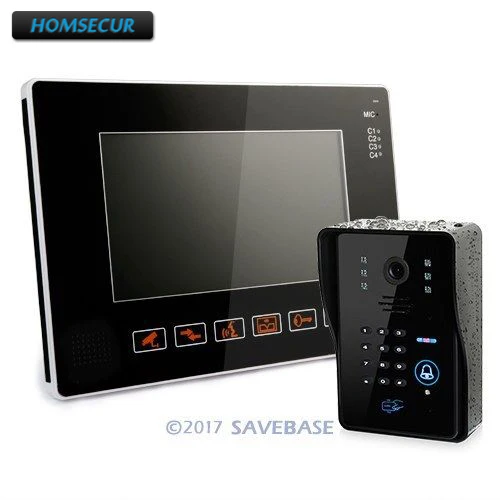 HOMSECUR 9\ Video Door Phone Intercom System Camera With Keypad Remote Unlcok CCTV Camera