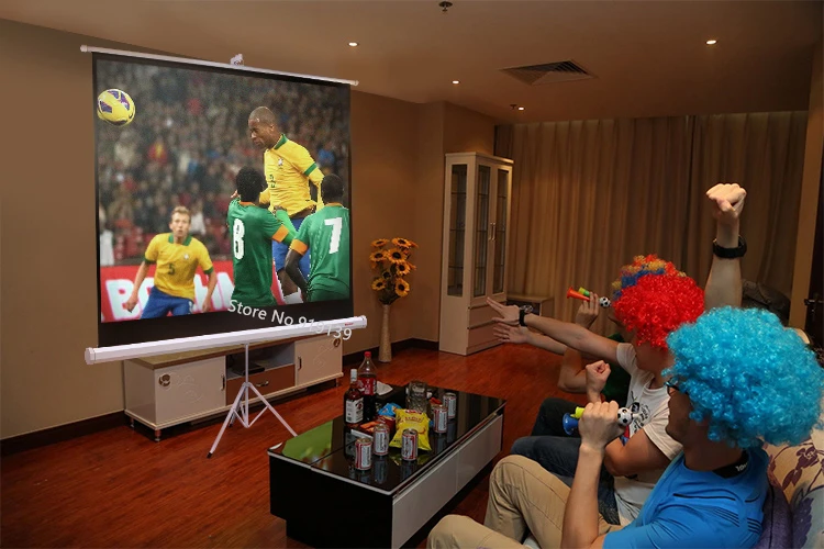 100inch 4x3 tripod projection screen title pic 25A