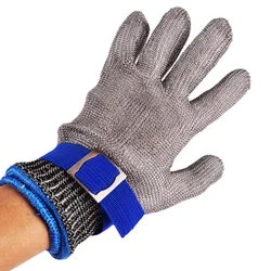 Gants en acier inoxydable de Grade 5, anneau en acier PE, gants de fer, porter à gauche et à droite, outil de montagne en plein air, 1 pièce 