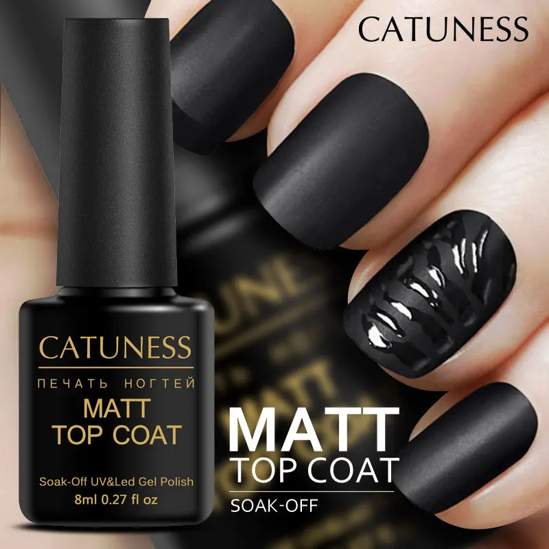

CATUNESS Matte Top Coat 8ml Gel Nail Polish Soak Off Popular Long Lasting Gel Lacquer for Manicure Sale Semi Permanent UV Art
