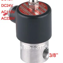 3/" Электрический электромагнитный клапан из нержавеющей стали FKM нормально закрытый воздушный водяной клапан 2S040-10