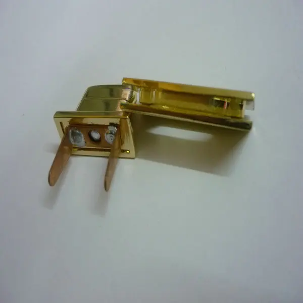 20 компл. 35 мм x 12 мм золото прямоугольник Twist Bag замок. Щитка сумка кошелек Блокировка