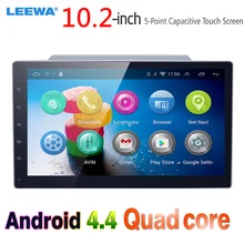 LEEWA 10.2″ 10.2inch Bigger HD Screen Android 4.4 Quad Core Car Media Player With GPS Navi Radio For Universal 2DIN ISO #CA1221