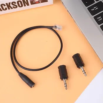 

RJ9 to 3.5mm 2.5mm Plug Cable Adapter For Telephone Headset Headphones uk