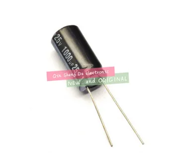 

250pcs/lot 1000uF 25V 20% 10x20mm Through Hole Aluminum electrolytic capacitor
