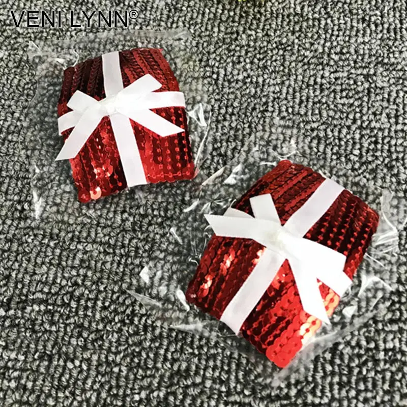 VENI Линн многоразовые Рождество Сексуальные липкий красный подарок око лепестки лента для груди присутствует Стикини клей блесток пирожки