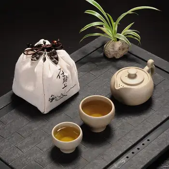 

Drinkware Coffee Tea Sets Ceramic Teapot Kettle Teacup Porcelain Portable Travel Tea Set Travel Chinese Kung Fu Tea Set With Bag