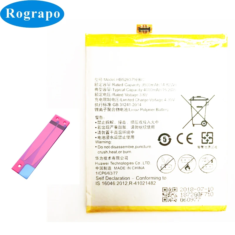 

4000mAh HB526379EBC Mobile Phone Replacement Battery Huawei Honor 4C Pro TIT-L01 / Y6 Pro TIT-U02 TIT-UL00 Original