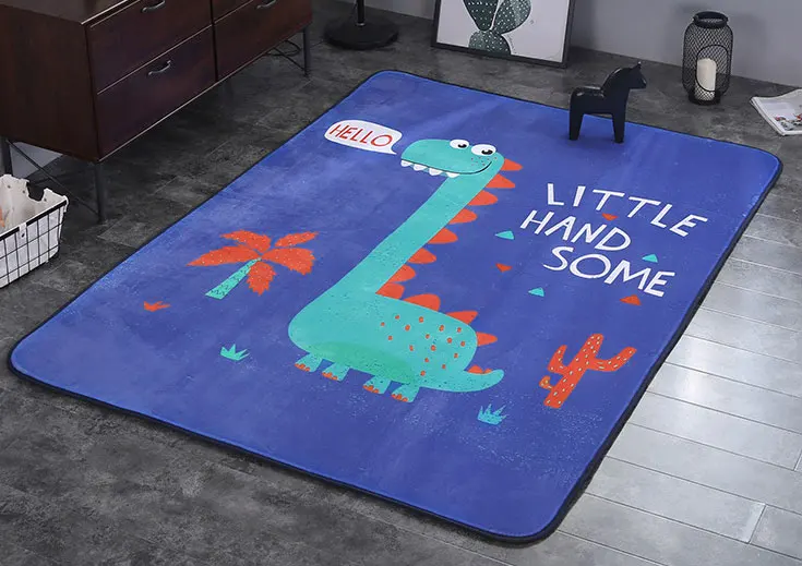 Детский коврик для ползания детский игровой коврик для гостиной мягкий тёплый - Цвет: dinosaur