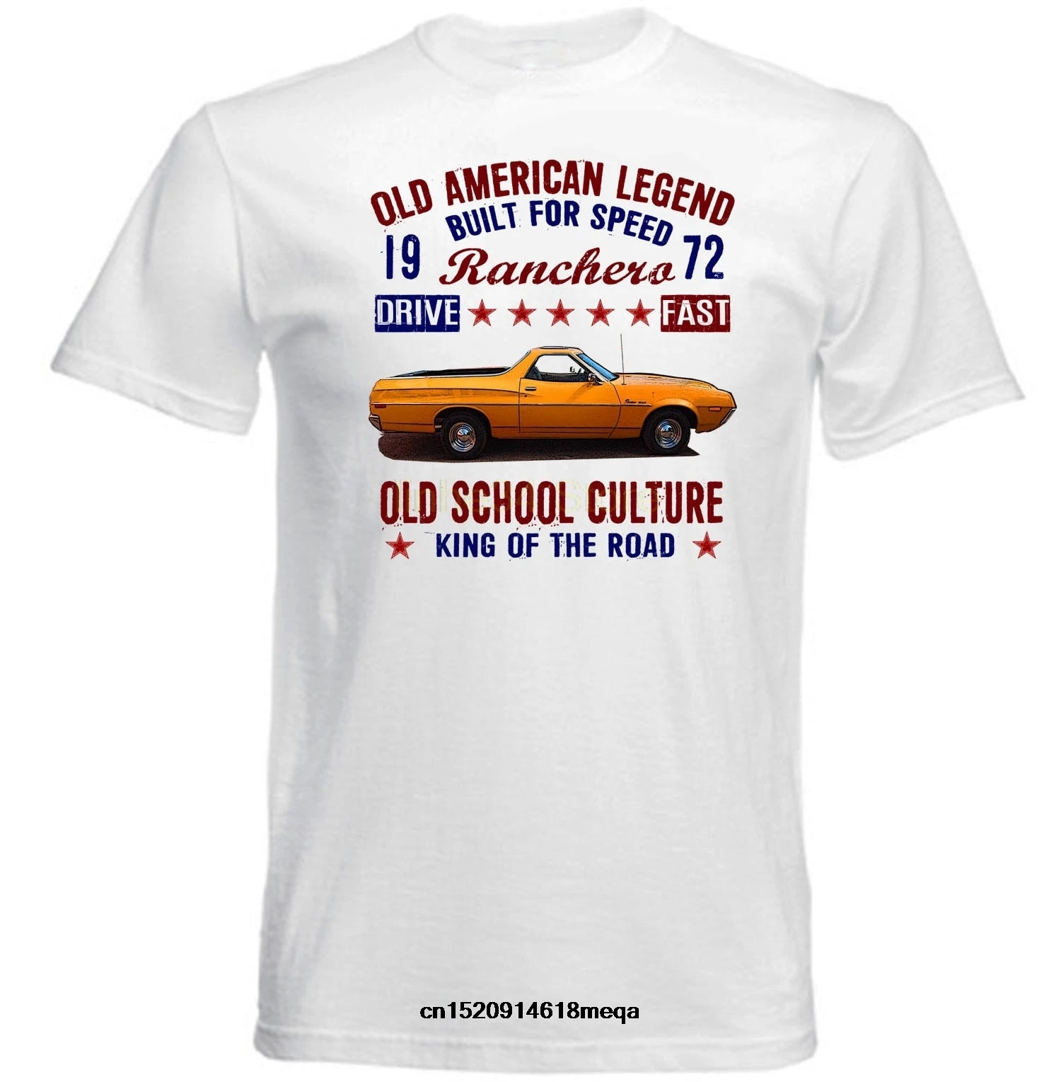 funny t shirts Vintage American Car Ford Ranchero Graphic T shirt Mens