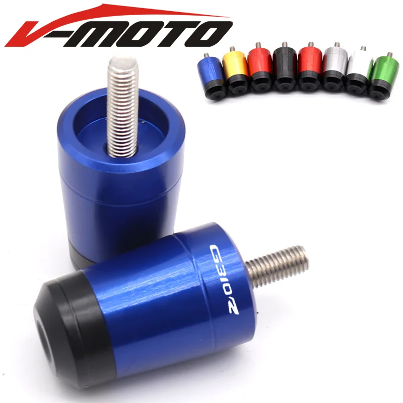 

CNC motorcycle 7/8'' 22 mm handlebar cap motocross handle bar grips ends For BMW G310R G310 R G 310R g310r logo blue