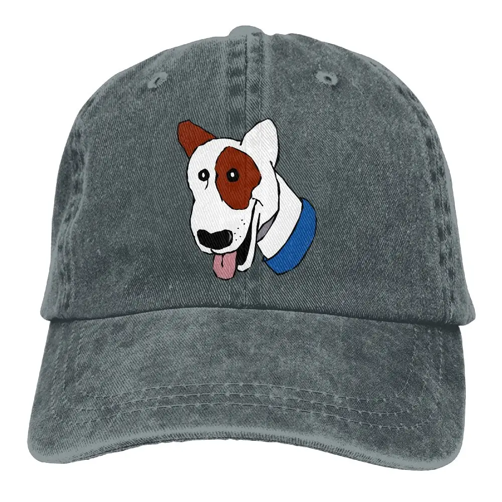 SAMCUSTOM bull terrier 3D креативная индивидуальность Промытые джинсовые шапки осень лето для мужчин и женщин Гольф Sunblock хоккейные кепки - Цвет: Темно-серый