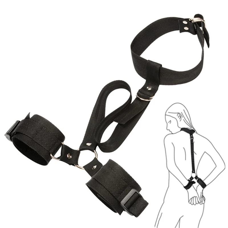БДСМ-бондаж наручники для секса с средства ухода за кожей Шеи Воротник Фетиш связывание взрослых секс-игрушки для женщин интимные товары