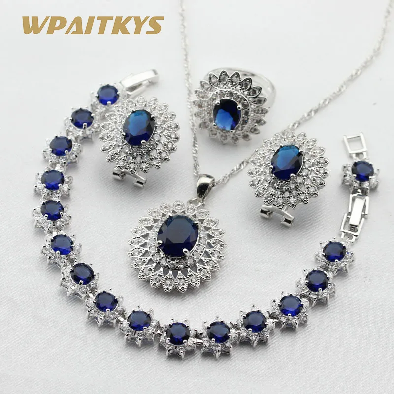 Женский ювелирный комплект из колье и серёг серебра 925 пробы|colorful jewelry sets|jewelry