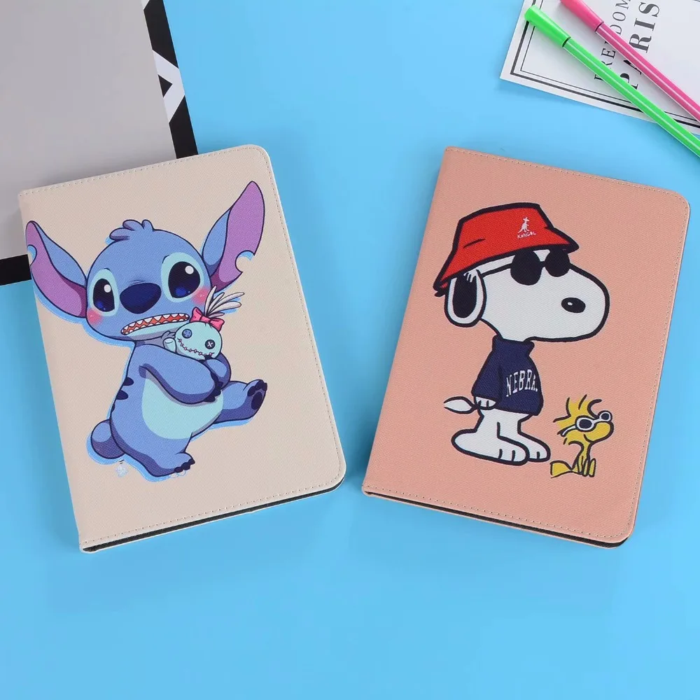 

Case For iPad Pro 9.7 For iPad Pro 10.5 Leather Soft Back Cute Cartoon dog Mickey Steve Doraemon Minions Cover Case For Air 1 2