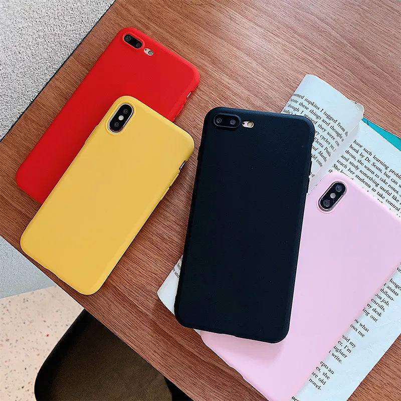 Matte Candy Color Silicone TPU Cases For Samsung Galaxy S9 S8 J3 J4 J5 J6 J7 J8 A3 A5 A6 A7 A8 A9 2017 Plus 2018 A750 Cover Capa